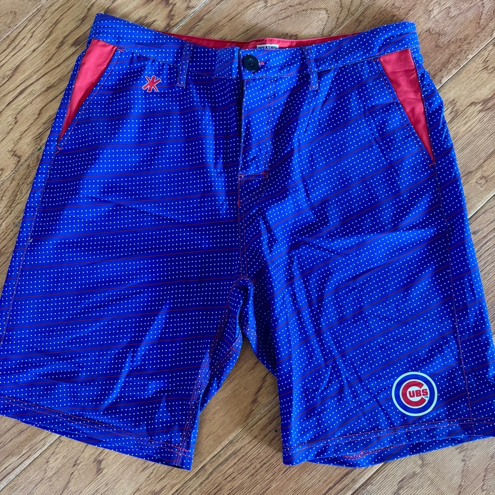 Klew Chicago Cubs Board Shorts Men’s 34 Blue Dot Swimming Shorts Trunks MLB
